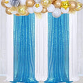 Poise3EHome Turquoise Sequin Backdrop Curtains, 2 Panels Sequin Backdrop, 2FTx8FT Sequin Curtains for Party Wedding Sequence Backdrop by Poise3EHome