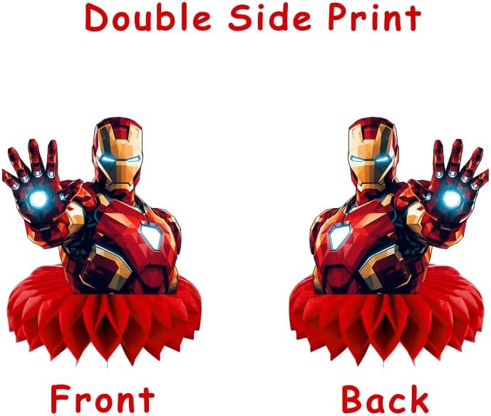 8Pcs Iron Honeycomb Table Centerpiece Man Birthday Party Supplies Table Decorations for Kids Party Decorations - Image 4