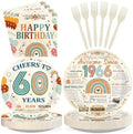96Pcs Awesome Since 1966 Birthday Party Decorations Serves 24 by Greencian