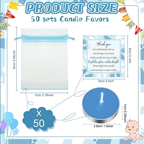 Geosar 50 Sets Baby Shower Party Favors,Blue - Image 2