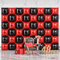 NISOCY 48PCS Red and Black Square Foil Balloons Wall Backdrop by NISOCY