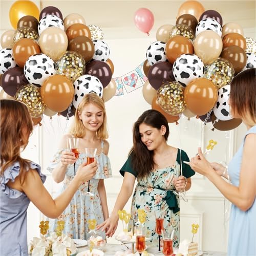 Cow Printed Balloons, 50 Pcs Brown Cow for Western Party Decorations - Image 4