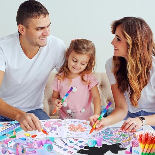 BenLouis 96Pcs Mermaid Coloring Set for Kids Party Favors - Image 6