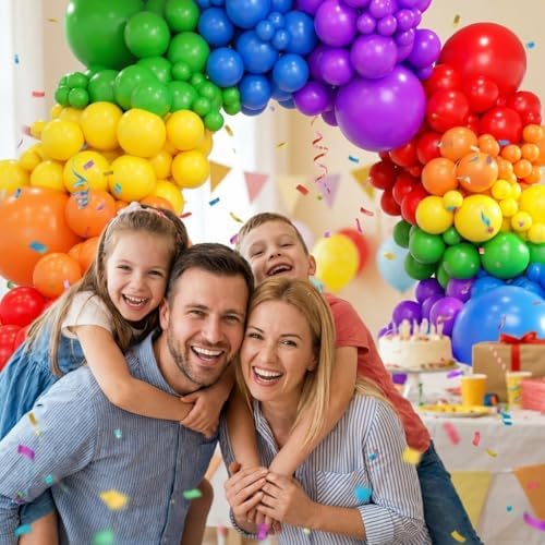 Rainbow Balloon Arch Kit, 209Pcs Assorted Colorful 18 12 10 5 Inch, Different Sizes Party Balloon Garland Kit for Baby Shower, Birthday, Gender Reveal, Anniversary, Easter, Prom Decoration - Image 3