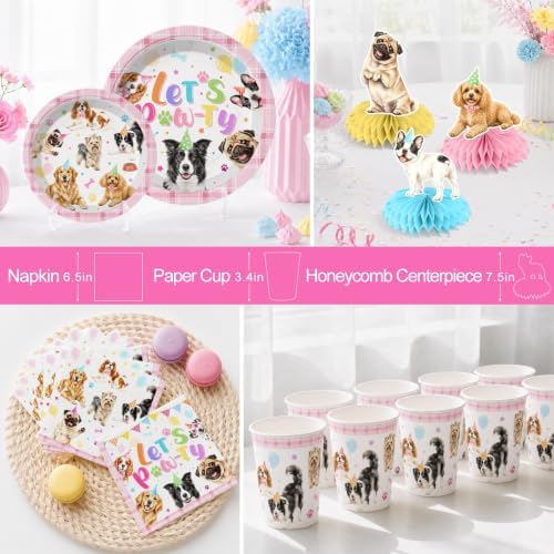 Dog Party Decorations Tableware Set, 20 Serves - Image 5