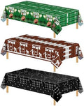 NatNarr 3 Pack Plastic Football Tablecloths, Superbowl Party Decorations by NatNarr