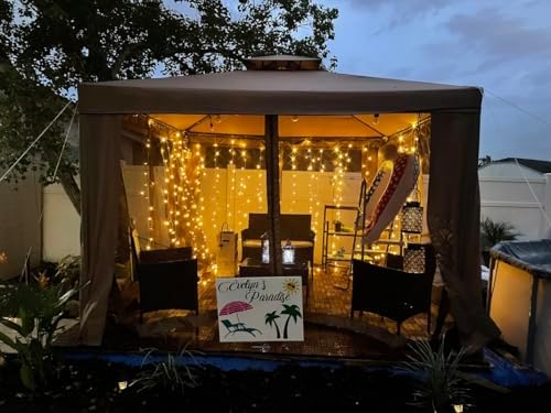 Lighting EVER 594 LED Curtain Lights, 20×10 ft Plug in Hanging Fairy Lights - Image 4