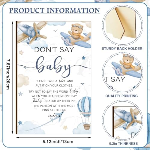 Patelai 321 Pcs Baby Shower Games Supplies, Airplane - Image 3