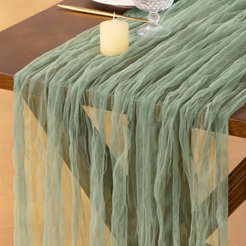 Cheesecloth Table Runner Tulle Fall Boho Wedding Shower Party Home Decor by Socomi