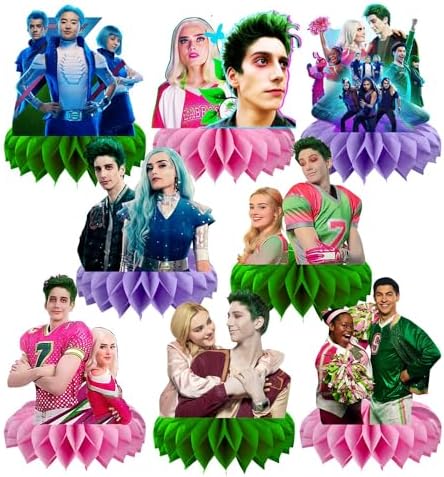 8Pcs Zombies Honeycomb Table Centerpiece Zombies Birthday Party Supplies Table Decorations for Kids Party Decorations by Followarm