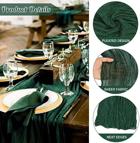 10FT Cheesecloth Table Runner Boho Party Home Decorations - Image 2