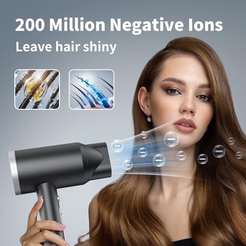 ANNE BETTY Ionic Hair Dryer with Diffuser, 1800W Blow Dryer for Women & Men, Fast-Drying, Lightweight, Low Noise, Hair Care Styling Tool for Home, Travel, Gifting - Image 3