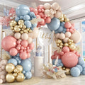 Gender Reveal Balloon Garland Arch Kit,412pcs Pink and Blue balloons 18 12 10 5 Inch for Gender Reveal Decorations Birthday Baby Shower Wedding Bridal by PAXILE