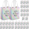 36 Pcs Thank You Reusable Gift Bags Employee Appreciation Gift Bags May You Be Proud Team for Employee Teacher Student Coworker Secretary Assistant Gifts(Laser Silver,10x8x4Inch) by ZJoey