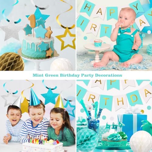 meowtastic Birthday Decorations Happy Birthday Banner with Honeycomb Balls - Image 4