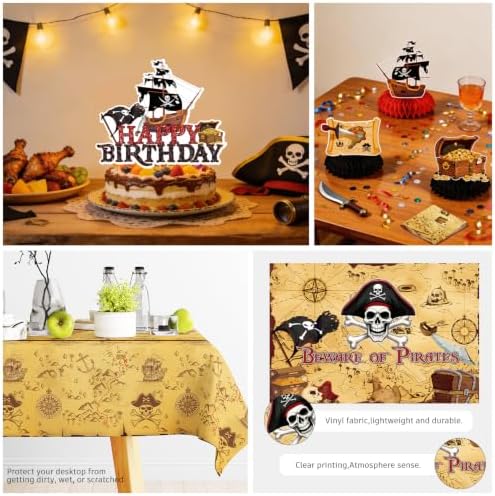 289PCS Pirate Party Decorations Birthday Set Serves 25 - Image 6