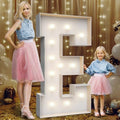 4FT Light Up Marquee Letter E - Large Foam Board Mosaic Kit by Teebloom