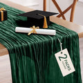 Pureegg 2 Pack Cheesecloth Table Runner 120 Inch Emerald Green by Pureegg
