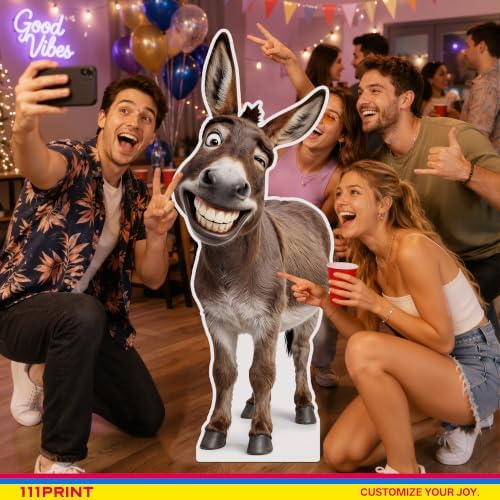 Funny Donkey Life Size Cardboard Cutout Standee, 8FT - Image 4