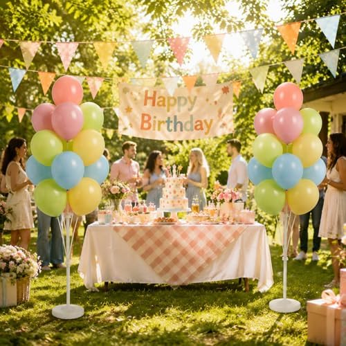 2Set Pastel Balloon Column Kit,Anti-Tip Sand-Fill Base For Party - Image 7