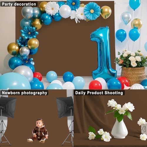 Dark Brown Photography Backdrop for Photoshoot, Fabric, 10x20 FT - Image 5