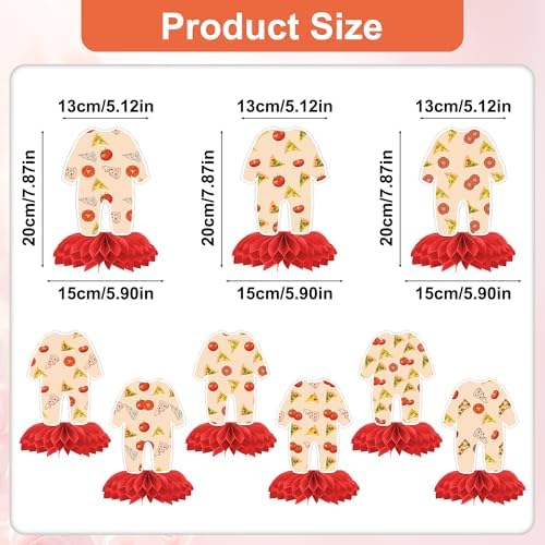 9 Pcs Special Delivery Pizza Baby Shower Party Centerpieces - Image 2
