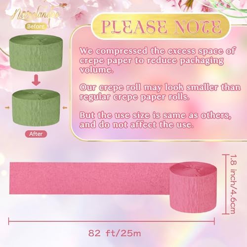 NICROLANDEE 5 Rolls Pastel Crepe Paper Streamers Backdrop Decorations - Image 6