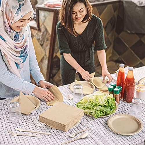 Gezond Compostable Paper Plates Set 300 PCS Disposable Plates 10 Inch - Image 6