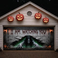 13x6 Ft Halloween Garage Door Decorations Cover, I AM Watching You, Large Outdoor Garage Door Banner Backdrop for Home Wall Window Patio Yard Party by Unknown