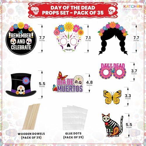 KatchOn Halloween Photo Props Set, Pack of 35 - Image 3