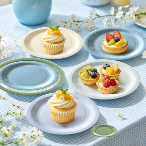 60Pcs Blue Plates and Napkins Party Supplies,Serve 20 Guests - Image 4