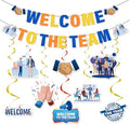 Welcome to the Team Banner Hanging Swirls Party Decorations 10PCS by InIsaJace