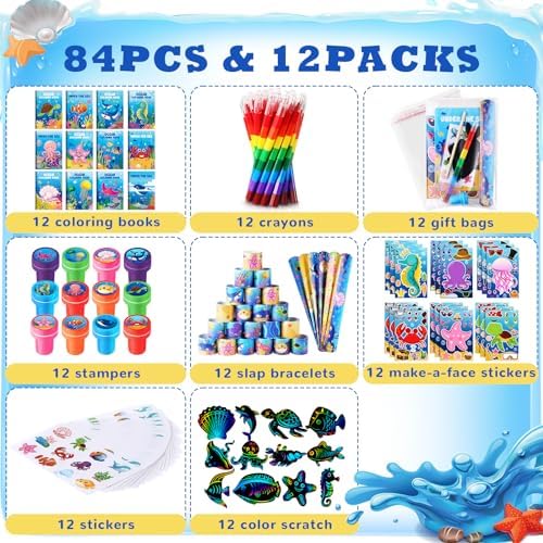 BenLouis 96Pcs Under the Sea Coloring Set for Kids Party Favors - Image 3