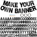 BEISHIDA Double-sided Black 116PCS A-Z DIY Letter Custom Banner Party Decor by Beishida