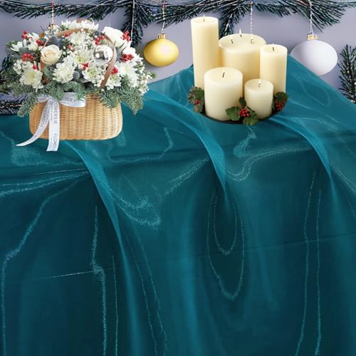 35 Yard Organza Fabric 44" Wide for Wedding Event Décor - Dark Teal by MDS