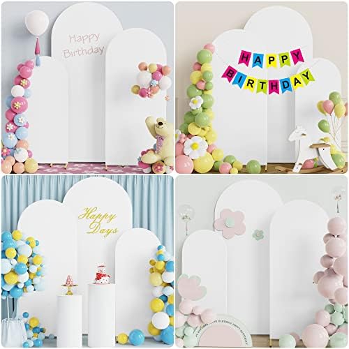 Wokceer Arch Backdrop Cover 6FT,5FT,4FT White Arch Covers Stretchy Backdrop - Image 5