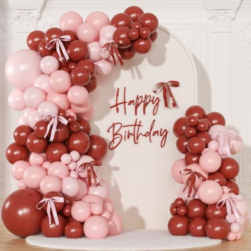 Pink and Red Balloon Arch Kit for Valentines Bridal Shower Decorations by NUTTYBASH