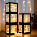 Ledido Transparent Balloon Boxes with 78 Letters Numbers Fairy Lights 5PCS by Ledido