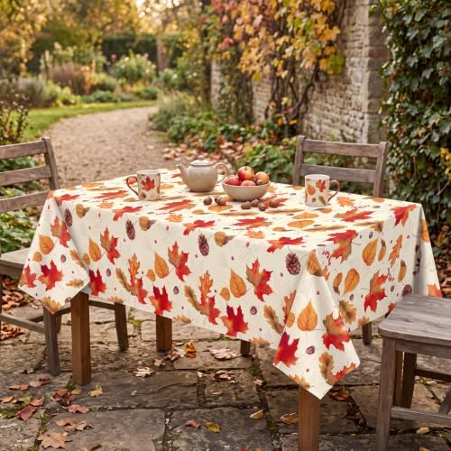 3Pack Fall Plastic Tablecloths, 54 X 108In Autumn Maple Leaves Tablecloth - Image 6