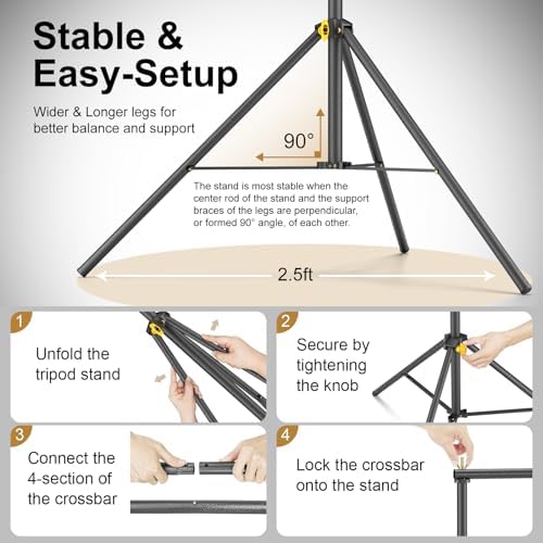 LINCO Lincostore Backdrop Stand Kit 10x6.5ft for Photography 4171 - Image 3