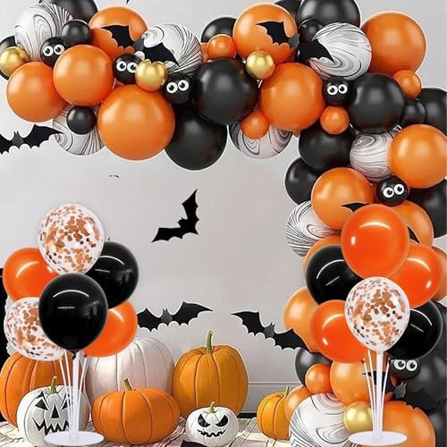 TONIFUL 4 Set Black Orange Balloons Stand Balloon Centerpiece for Table - Image 4