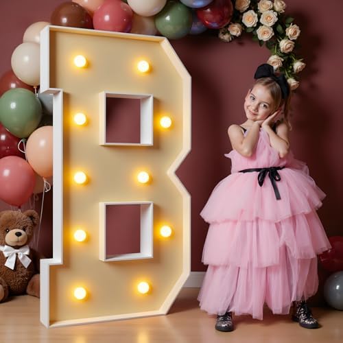 imprsv 4FT Marquee Letters, Large Light Up Letters B Sign for Party Decor by Letsmakeitimpressive