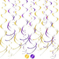 BEISHIDA 20Pcs Purple Gold Hanging Swirls Birthday Wedding Graduation Decor by Beishida