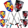 Poen 12 Pcs Inflatable Sword and Shield Medieval Knight Party,Lion, Dragon by Poen