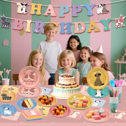 182Pcs Pet Dog Birthday Party Decorations,Serve 30 Guests - Image 5