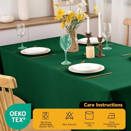 10-Pack Hunter Green Tablecloths for Rectangle Tables, 70 x 108 in - Image 7