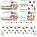 41Pcs Cat Theme Party Supplies - Kitten Birthday Party Decorations Include 20 Paper Plates, 20 Napkins and 1 Tablecloth by Juhap