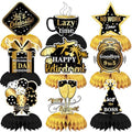 Retirement Table Decorations, Black and Gold Retirement Decorations by Adeyoo