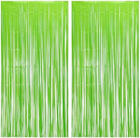 BRAVESHINE Pastel Green Streamers Party Backdrop Decorations 2 Pack by BRAVESHINE