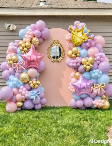 Princess Balloon Garland Arch Kit, 149Pcs Princess Birthday decor - Image 2